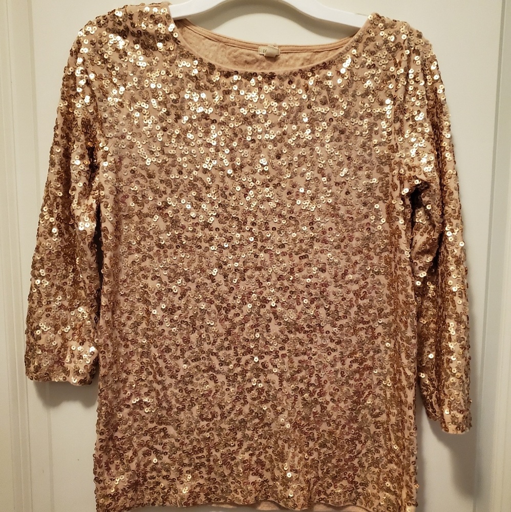 J crew sequin top